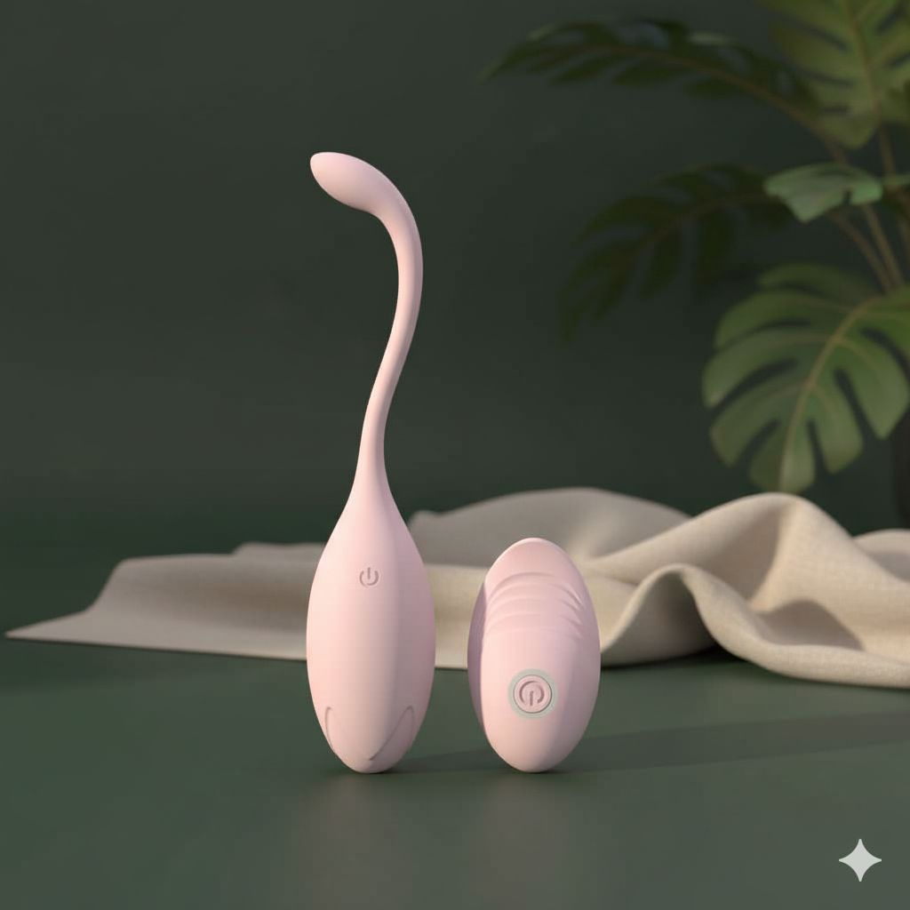 grapeva pink discreet massager on fabric background